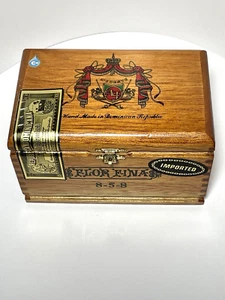 Holz Zigarrenkiste Arturo Fuente Flor Fina 8-5-8 Maduro Dominikanische Republik leer Vintage - Bild 1 von 13
