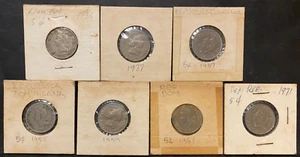 DOMINICAN REPUBLIC, 1936-1971, 5 Centavos, lot of 7, circulated - Foto 1 di 14