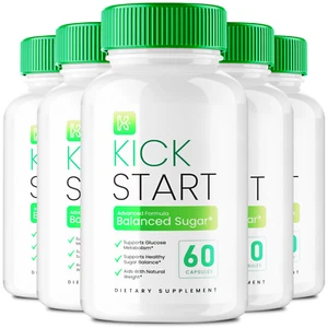(5 Pack) Kick Start Blood Capsules, KickStart Balanced Sugar Supplement Pills - Picture 1 of 3