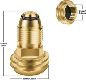 Propane Tank Converts Adapter Refill POL LP Tank Valve to QCC1/Type1 Regualtor - Picture 1 of 11