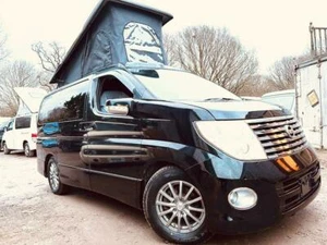 2006 RUST FREE Nissan ELGRAND POP TOP 4 BERTH NEW SIDE CAMPER CONVERSION 64K - Picture 1 of 10