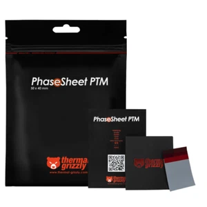 Grizzly thermique - Feuille de phase PTM (50x40mm) - Tampon thermique haute performance - Photo 1/7