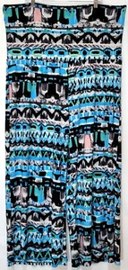 SWAK Sealed With A Kiss Colorful High Fold Waist Soft Flowy Palazzo Pants Sz 5X - Picture 1 of 10