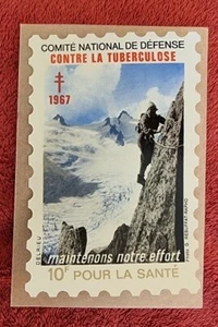 Tuberculose France comité de défense contre la tuberculose 1967. Vignette G.F. - Imagen 1 de 1