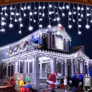 YHBJKCZ 509FT LED Christmas Lights with Drops Outdoor Hanging Lights LED 8 Modes - Picture 1 of 4