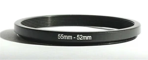 One Brand New 55mm to 52 mm 55-52mm Metal Step-down Stepping Ring Filter Adapter - Picture 1 of 8