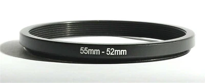 One Brand New 55mm to 52 mm 55-52mm Metal Step-down Stepping Ring Filter Adapter - Image 1 of 4