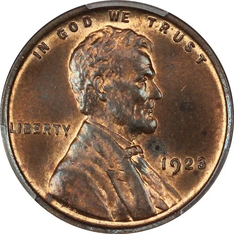 1923 Choice BU PCGS MS63 BN Lincoln Cent Full Luster,  Nice Early Date, Looks RB Cover