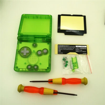 MARKENLOS FIT IPS screen Clear Green Shell Housing Case For Game Boy Advance SP GBA SP