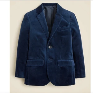 NWOT Crewcuts Ludlow Velvet Blazer Jacket Boys 8 Navy Party Formal Wedding - Picture 1 of 10
