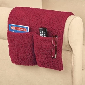 Sofa Couch Armrest Cover Remote Control Holder Organizer Storage Caddy 2-Pockets - Picture 1 of 3