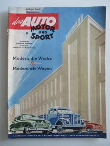 Das Auto Motor und Sport Heft Nr. 10 Mai 1951 Berichtsheft Frankfurter Autoschau - Picture 1 of 10