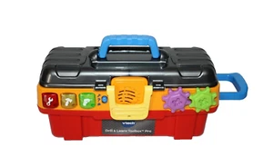 V Tech Drill & Learn Toolbox Pro With Drill No Screws 2021 Makes Tool Sounds - Picture 1 of 4