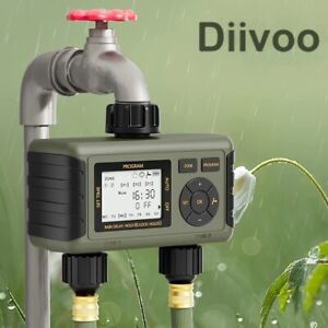 Sprinkler Timer Outdoor Programmable Water Timer with 2 Zone for Drip Irrigation