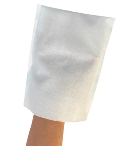100 Waschhandschuhe Einweg Einmal Waschlappen Pflege Reingung Baby Senioren - Bild 1 von 6
