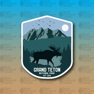 Grand Teton National Park GTNP Moose 4" Hike Custom Vinyl Decal Sticker - Bild 1 von 1