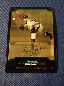 2004 GEORGE SHERRILL BOWMAN CHROME ROOKIE CARD RC #249 SEATTLE MARINERS ORIOLES - Picture 1 of 2