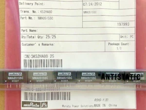 1pc Converter Transducer NMA0515SC - 1W - Murata Power - Picture 1 of 1
