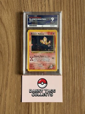 Ace 9 MINT VINTAGE Blaines Moltres Gym Heroes 2000 1/132 SWIRL 🌀 - Image 1 of 3