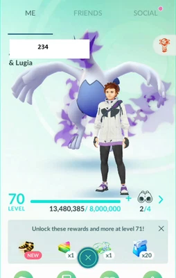 Pokémon Acc Go Lv70- No Team - 10M Stardust - 2 Legendary - 202 Shiny - Image 1 of 4