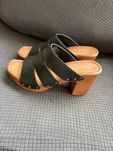 Sophia Taylor Damengröße 10 M schwarz Retro hoher Absatz Clogs Freizeitschuhe - Bild 1 von 10