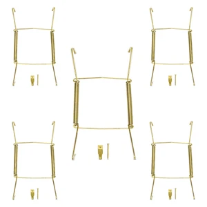 Drahtplatte Aufhänger Messing Wandbehang flexibel Feder Kunst Dekoration 5er Pack - Bild 1 von 13