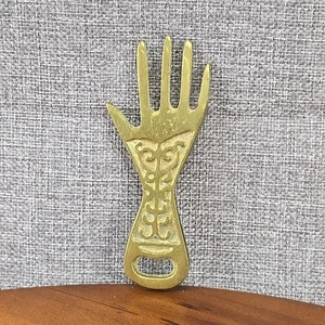 Vintage Arabic Scroll Hand Brass Bottle Opener 4.75" - Picture 1 of 3