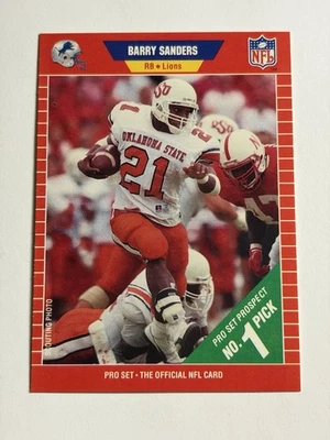 Tarjeta de novato 1989 Pro Set Barry Sanders #494 (RC) Detroit Lions  Foto 1 de 2