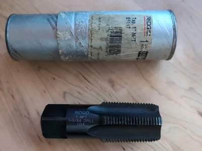 RIDGID 35840 E5117 1" NPT x 1-9/64" x 11-1/2"TPI CARBON STEEL PIPE TAP - Image 1 of 3