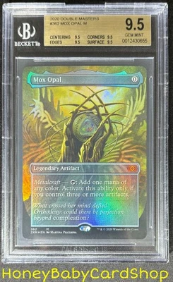 MTG Double Masters 2020 Mox Opal BGS 9.5Q (TRUE QUAD) GEM MINT Population 1 of 1 - Image 1 of 4