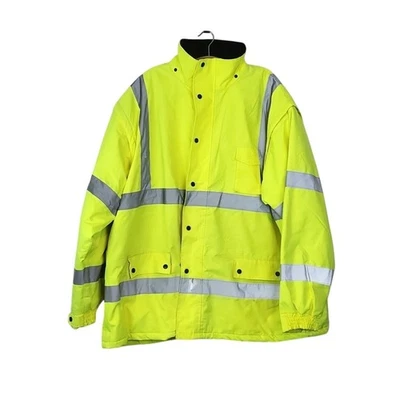 MAJESTIC M-Safe 75-1303 Neon Yellow High Visibility Reflective Parka Coat XL  - Image 1 of 2