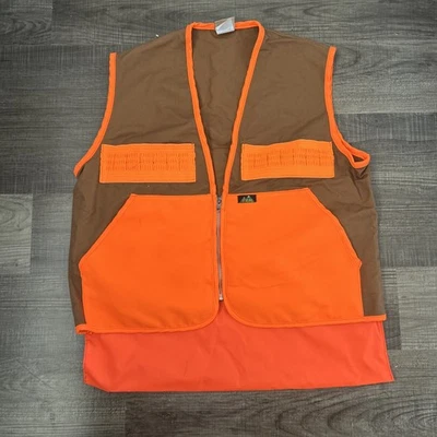 VTG NEW NOS Ideal Men's Size M Orange Duck Hunting Vest/Game Bag ~ Made In USA - Image 1 of 4