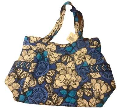Vera Bradley PLEATED TOTE in Blue Bayou Brand New With Tags - Image 1 of 3