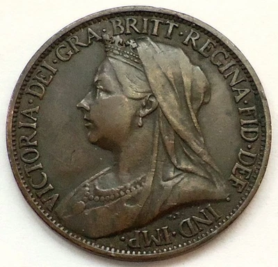1901 UK FARTHING, REINA VICTORIA, SUBASTA DE 0,99 CENTAVOS, VER FOTOS Foto 1 de 2