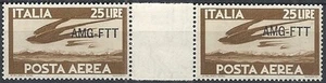 1949-52 TRIESTE A POSTA AEREA 25 LIRE PONTE INTERSPAZIO MH * - RR10811 - Imagen 1 de 1