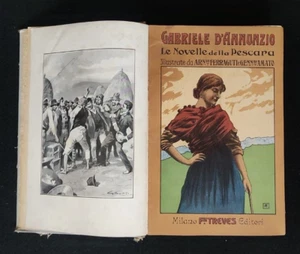 D'ANNUNZIO LE NOVELLE DELLA PESCARA ILLUSTRATO FERRAGUTI AMATO 1910 - Foto 1 di 2