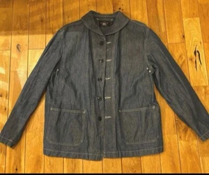 Giacca denim RRL Ralph Lauren US Navy collo sciallato uomo taglia M ispirazione vintage - Foto 1 di 7