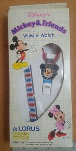 Disney Mickey & Friends Vintage Whistle Watch by Lorus 1980's NIB - Picture 1 of 9
