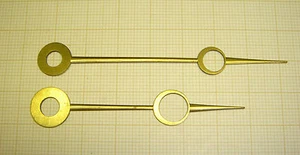 AIGUILLES LAITON POLI BRÉGUET"BELLES CUISSES"72 MM X 59 MM POUR PENDULE DE PARIS - Picture 1 of 1
