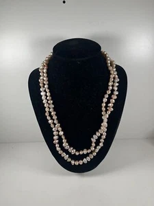 NORA Original Necklace - Made In Norway - Silver Tone with Pale Peach Theme - Picture 1 of 3