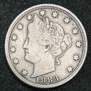 1883 N/C 5C Liberty Nickel - Picture 1 of 2