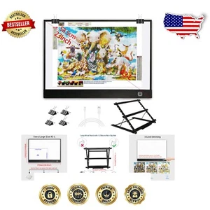 Ultra-Thin Dimmable Diamond Art Light Pad A3 - 9-Level Adjustable Stand - Picture 1 of 7