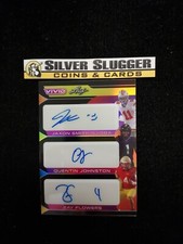 2023 Jaxon Smith-Njigba/ Johnston/ Zay Flowers Leaf Vivid Triple Auto /5 #CT-23