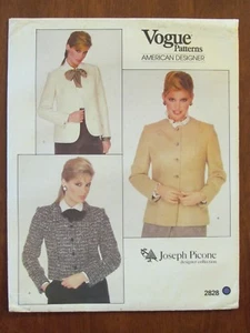 VOGUE PATTERN - 2828 LADIES JACKET LINED BUTTONS PANELS SIZE 14 UNCUT - Picture 1 of 2