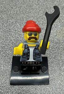 LEGO Minifigures #16 Motorcycle Mechanic Series 10 Collectible FREE SHIPPING New