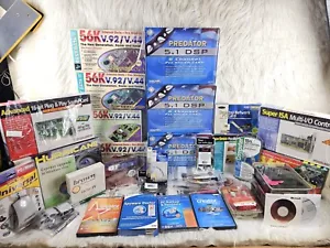 Huge Vintage PC Computer Desktop Network Bundle - Tons Of Stuff- Disk, Modem - Picture 1 of 24