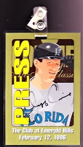 RARE Jeff Conine Autograph 1996 All-Star Classic Press Pass, Marlins Auto - Picture 1 of 2