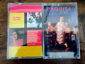 YOLANDA DEL RIO CON BANDA/MARIACHI/PAQUITA LA DEL BARRIO/EN VIVO/2 CASSETTE LOT! - Picture 1 of 9