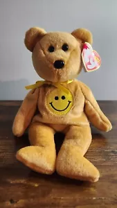 TY Beanie Babies Hoyuelos Smiley Bear Tienda Exclusivo MWMT 2005 Hecho a Mano - Imagen 1 de 7