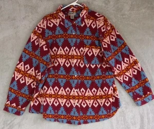 Wrangler Fleece Jacket Women's Size 3XL Aztec Design Western Warm - Picture 1 of 9